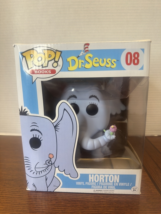 Funko Other - Funko Pop! Dr. Seuss Horton Vinyl Figure - Gray with Pink Accent